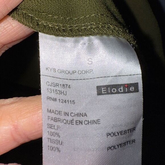 Elodie Green Draped Waterfall Open Front Adjustable Vest Size Small NWOT - Picture 6 of 8